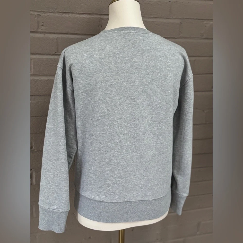 J.Crew Gray Sweatshirt with Floral Embroidery S
